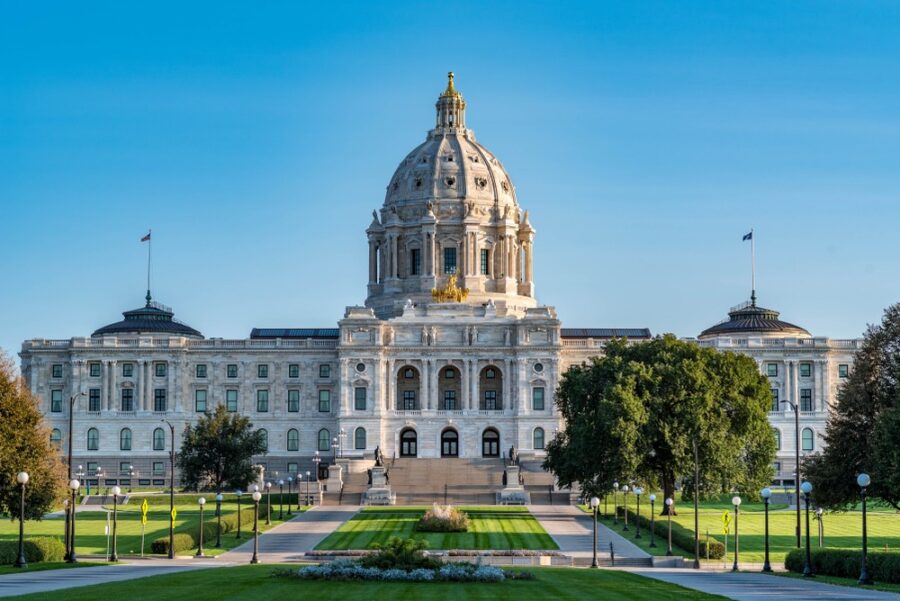 State,Capitol,Of,Minnesota,At,Sunrise