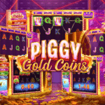 Piggy gold coins