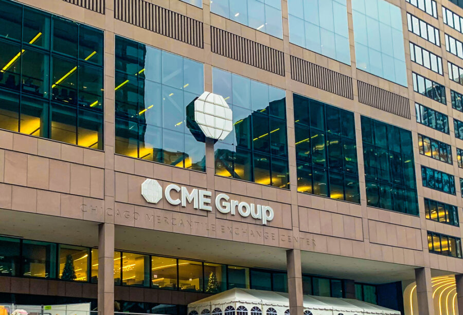 Chicago,,illinois,,usa ,november,29,,2019:,cme,group,building,exterior.