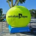 Melbourne,,Australia, ,January,21:,A,Huge,Tennis,Ball,Decorated