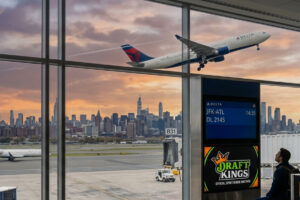 DraftKings and Delta bring wagering game to the skies, without real money betting