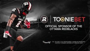 ToonieBet becomes exclusive sportsbook partner of CFL’s Ottawa Redblacks