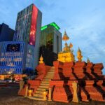 Phnom,Penh,,Camboda, ,February,22,,2025:,Evening,Dusk,Cityscape