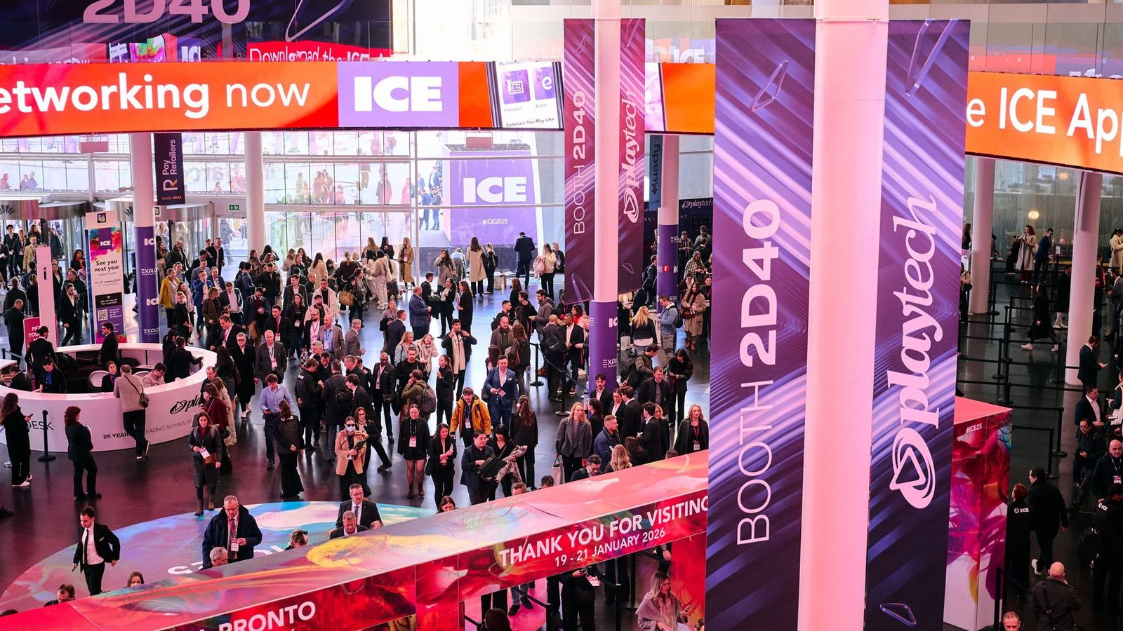 Attendees on the show floor at ICE Barcelona 2026